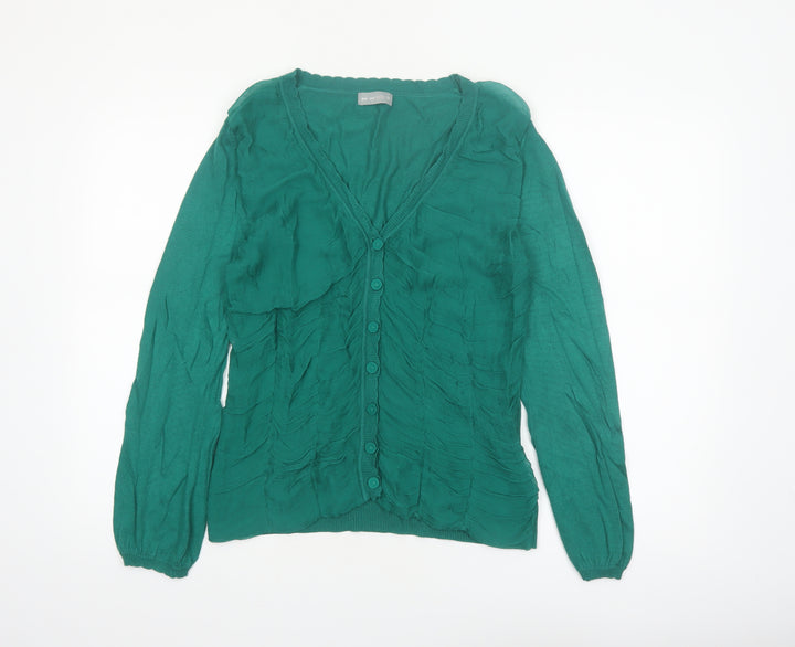 Marks and Spencer Women’s Green Size 12 V-Neck Cardigan