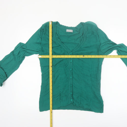 Marks and Spencer Women’s Green Size 12 V-Neck Cardigan