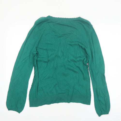 Marks and Spencer Women’s Green Size 12 V-Neck Cardigan