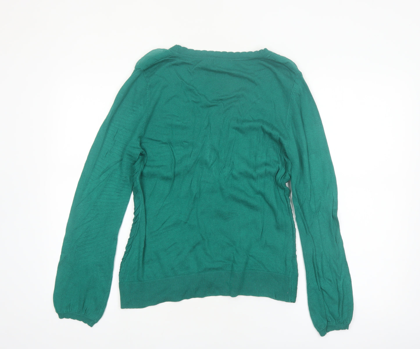 Marks and Spencer Women’s Green Size 12 V-Neck Cardigan