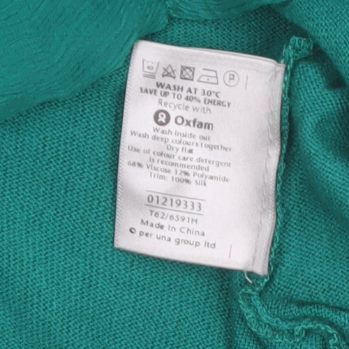 Marks and Spencer Women’s Green Size 12 V-Neck Cardigan