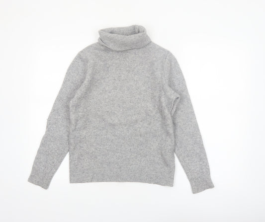 Uniqlo Women’s Grey Roll Neck Wool Jumper Size S