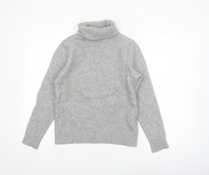Uniqlo Women’s Grey Roll Neck Wool Jumper Size S