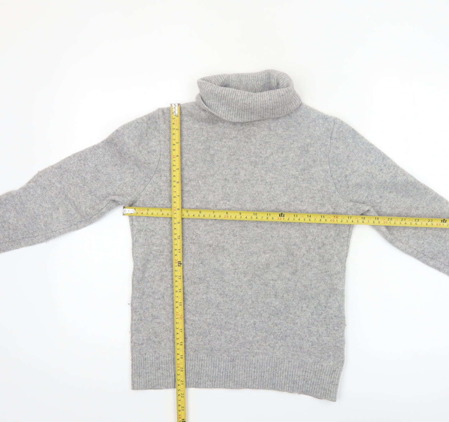 Uniqlo Women’s Grey Roll Neck Wool Jumper Size S