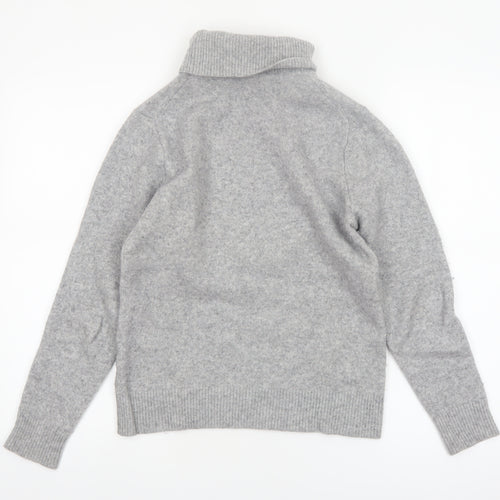 Uniqlo Women’s Grey Roll Neck Wool Jumper Size S