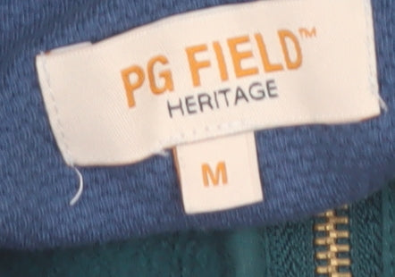 PG Field Men's Green Full Zip Hoodie M Regular Fit