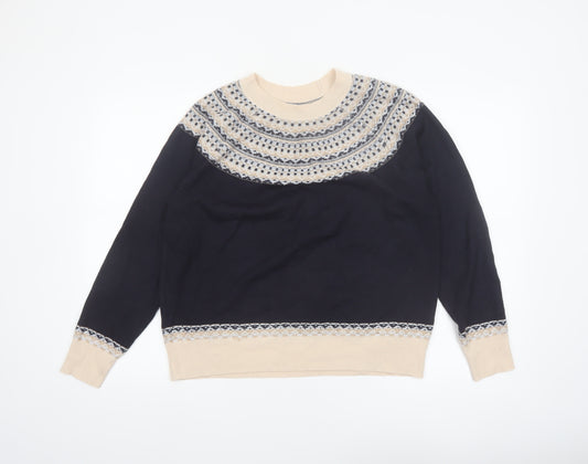Next Women's Blue Fair Isle Knit Jumper Size 14