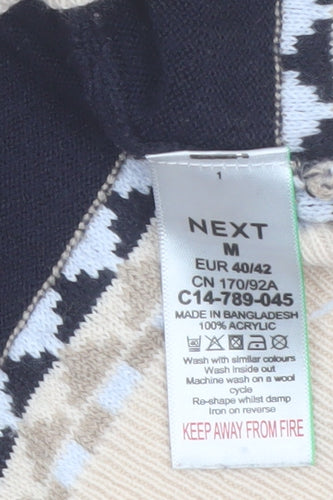 Next Women's Blue Fair Isle Knit Jumper Size 14