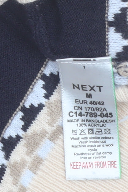 Next Women's Blue Fair Isle Knit Jumper Size 14