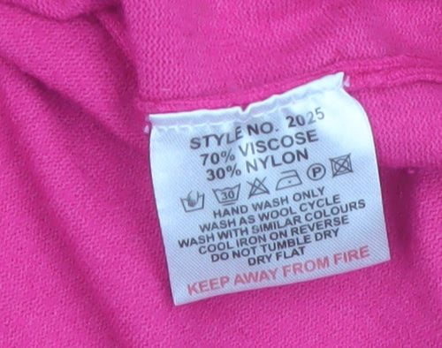 Autonomy Women's Pink Beaded 3/4 Sleeve Pullover Jumper M