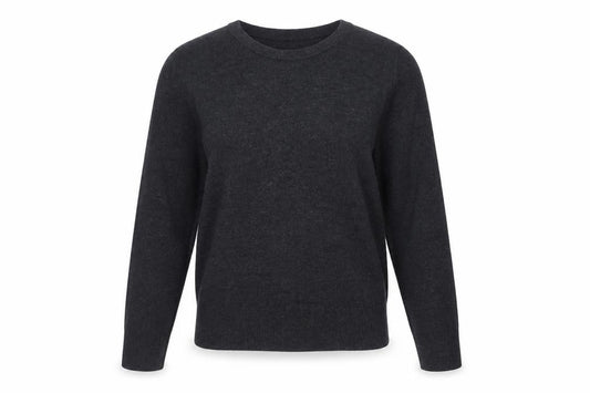 Front view of Zara Women Black Crew Neck Knit jumper, size 12