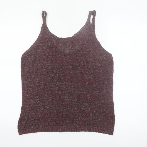 Next Women Brown Knit Camisole Tank Top Size 18