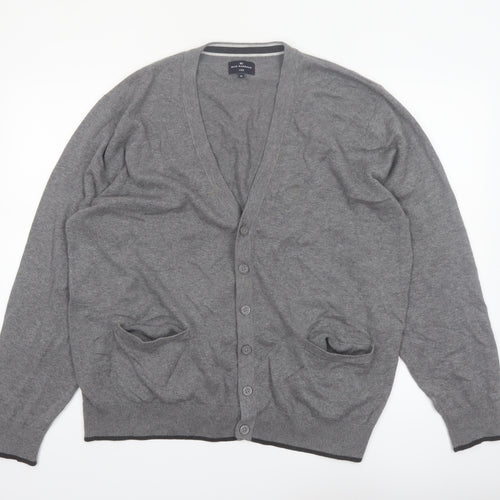 Marks and Spencer Blue Harbour Men’s Grey Cotton Button Cardigan XL