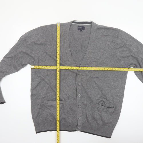 Marks and Spencer Blue Harbour Men’s Grey Cotton Button Cardigan XL