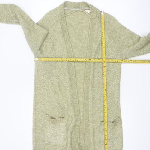 Fat Face Women's Green Mohair Blend Long Sleeve Open Cardigan UK 12