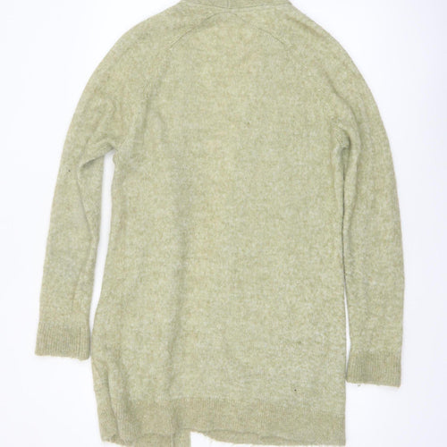 Fat Face Women's Green Mohair Blend Long Sleeve Open Cardigan UK 12