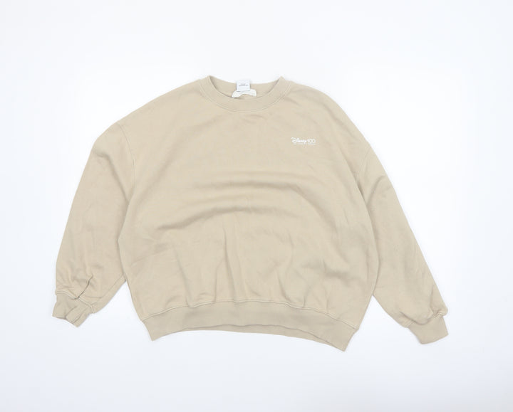 MNG x Disney Beige Womens Sweatshirt Size M Mickey Mouse 100 Years