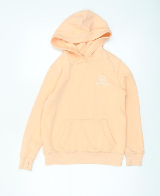 Abercrombie Kids Girls Beige Logo Pullover Hoodie 9-10 Years