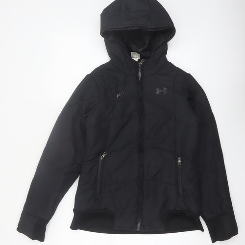 Under Armour Women's Black Hooded Puffer Jacket Size S