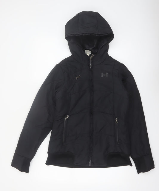 Under Armour Women's Black Hooded Puffer Jacket Size S