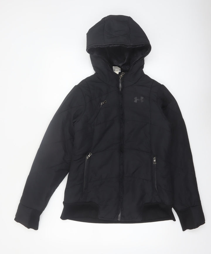 Under Armour Women's Black Hooded Puffer Jacket Size S