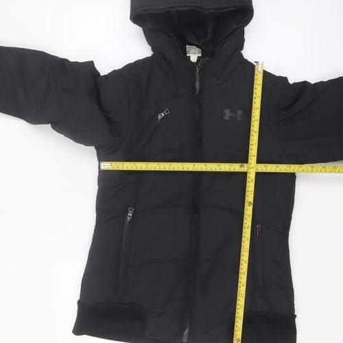 Under Armour Women's Black Hooded Puffer Jacket Size S