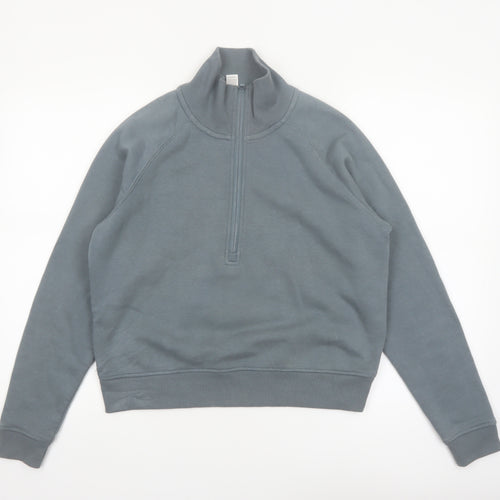 90 Degree by Reflex Womens Grey 1/2 Zip Long Sleeve Pullover Sweatshirt Size S
