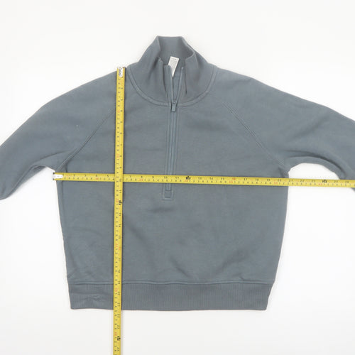 90 Degree by Reflex Womens Grey 1/2 Zip Long Sleeve Pullover Sweatshirt Size S