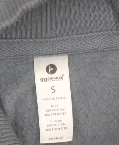90 Degree by Reflex Womens Grey 1/2 Zip Long Sleeve Pullover Sweatshirt Size S