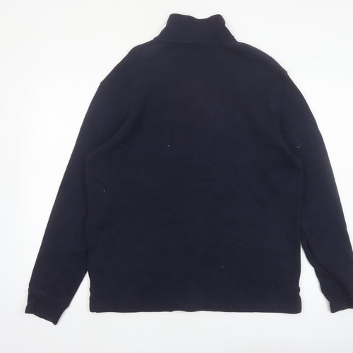 Polo Ralph Lauren Men’s Blue 1/4 Zip Cotton Fleece Sweatshirt M