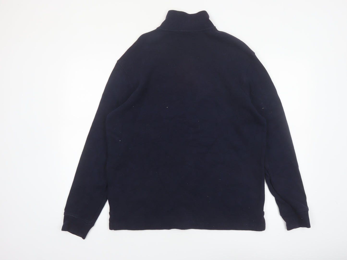 Polo Ralph Lauren Men’s Blue 1/4 Zip Cotton Fleece Sweatshirt M