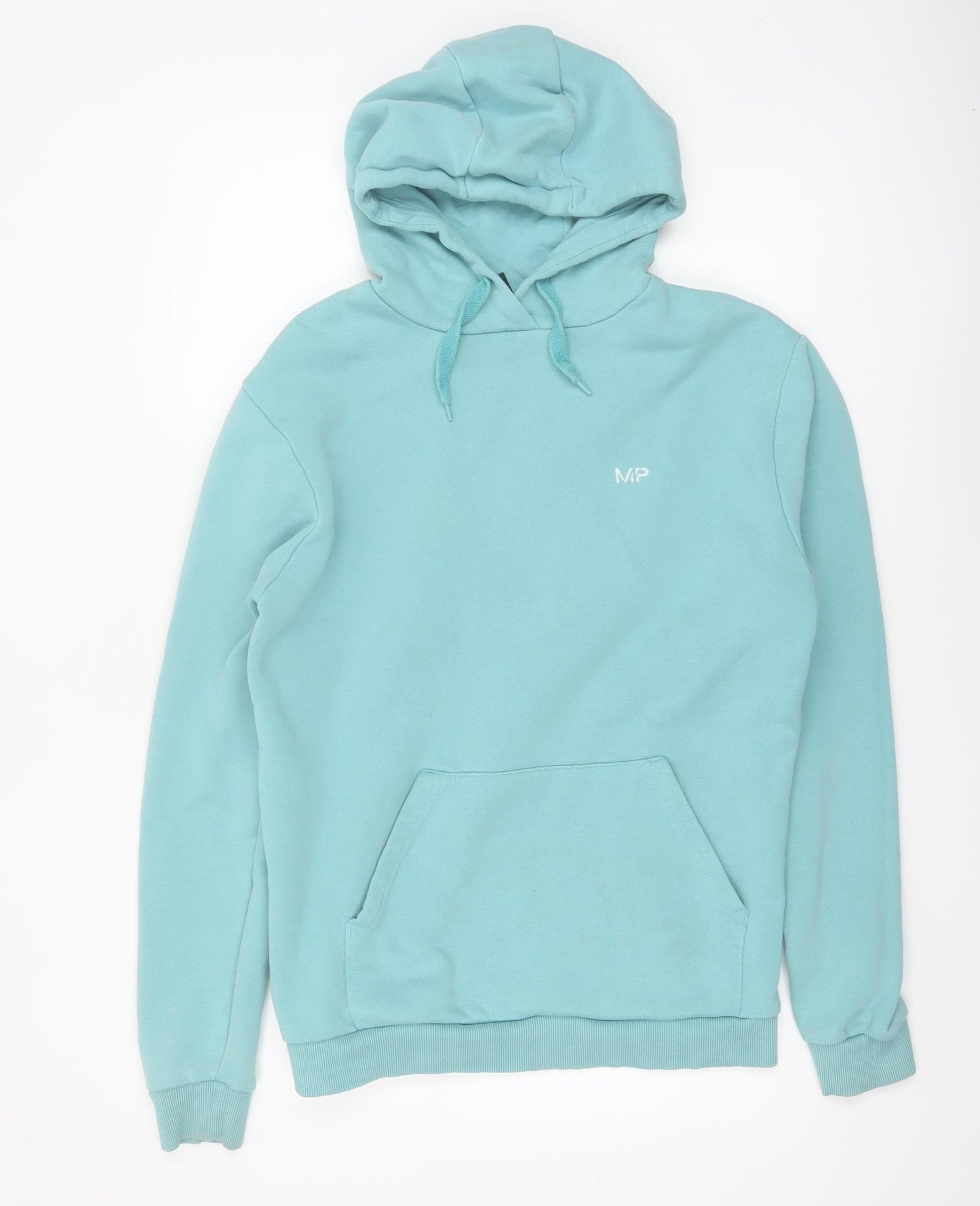 MP Men's Blue Pullover Hoodie M Regular Fit Fleece Logo