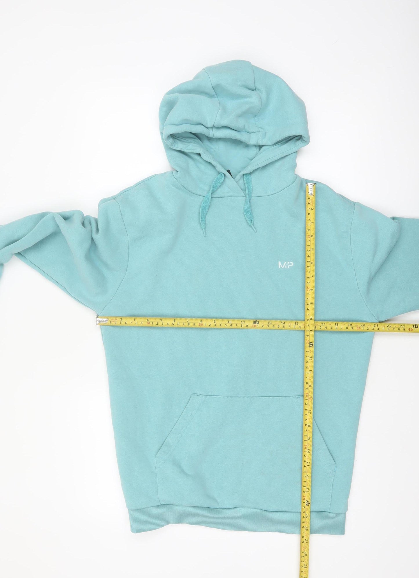 MP Men's Blue Pullover Hoodie M Regular Fit Fleece Logo