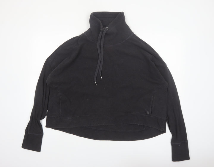 Sweaty Betty Womens Black XXL Funnel Neck Pullover Sweatshirt