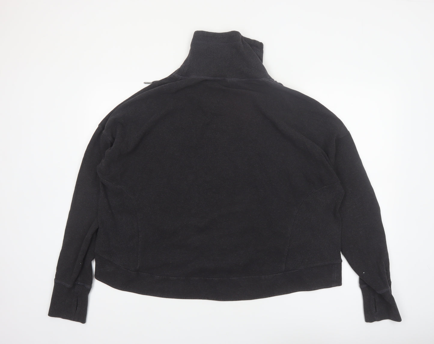 Sweaty Betty Womens Black XXL Funnel Neck Pullover Sweatshirt