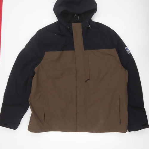 Lands' End Men's Brown XL Hooded Squall Parka Jacket