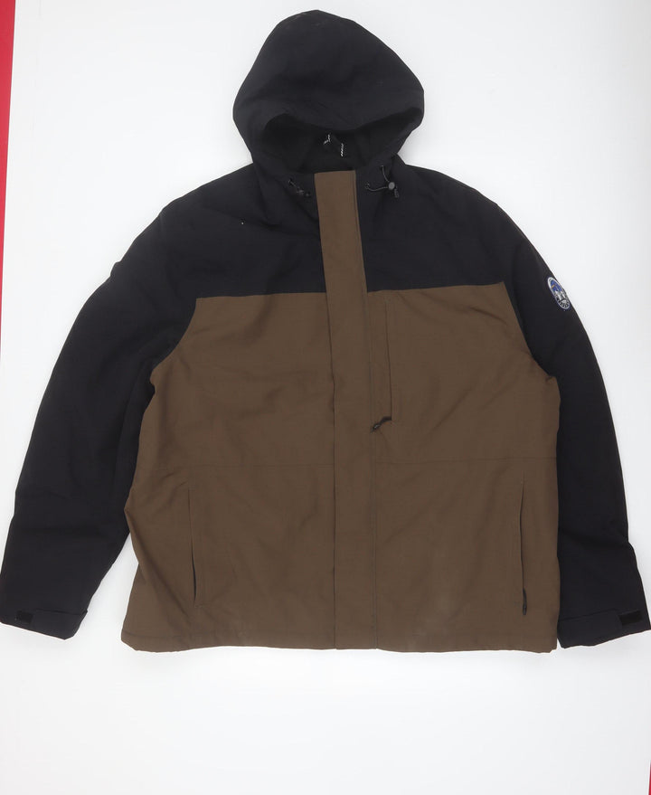 Lands' End Men's Brown XL Hooded Squall Parka Jacket