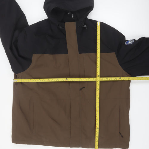 Lands' End Men's Brown XL Hooded Squall Parka Jacket