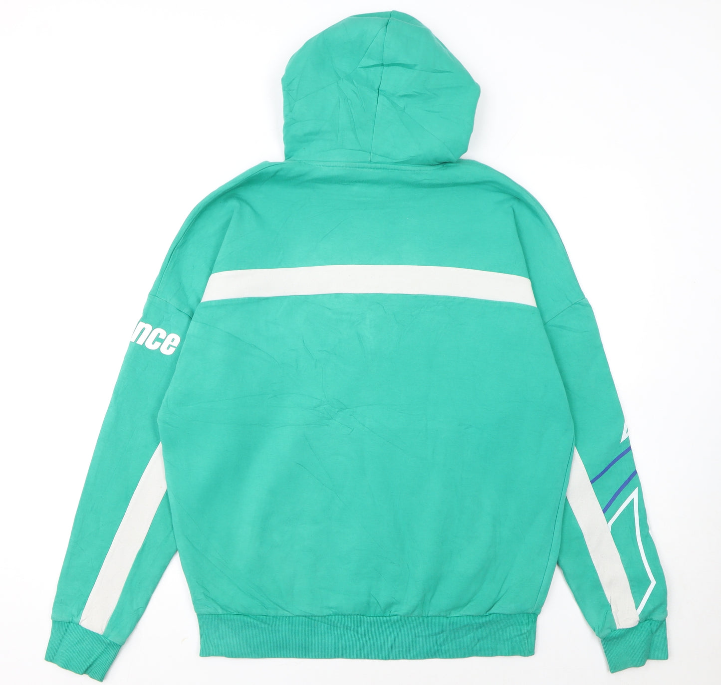 Reebok Mens Green Pullover Hoodie Medium Retro Sportswear