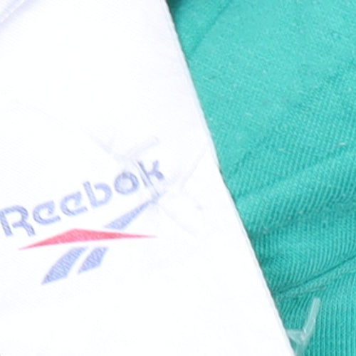 Reebok Mens Green Pullover Hoodie Medium Retro Sportswear