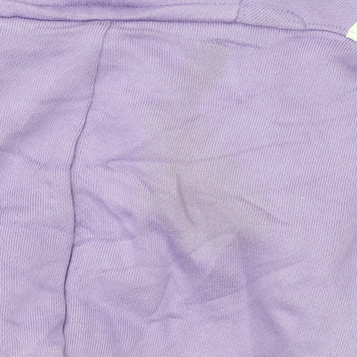 Adidas Women Purple XL Pullover Hoodie with White Stripes