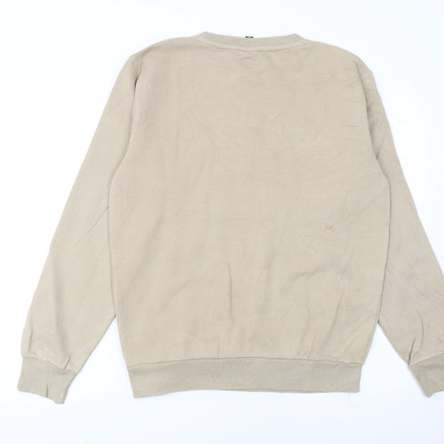 Ellesse Men's Beige Logo Pullover Sweatshirt Size M