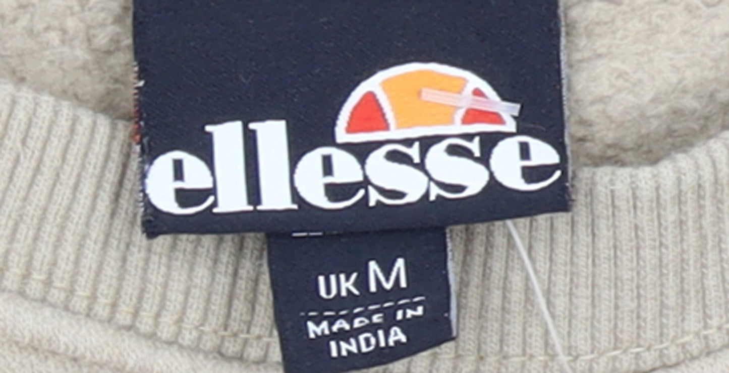 Ellesse Men's Beige Logo Pullover Sweatshirt Size M