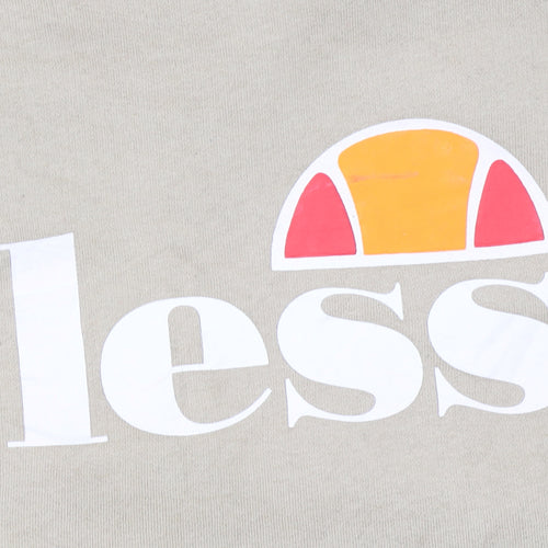 Ellesse Men's Beige Logo Pullover Sweatshirt Size M