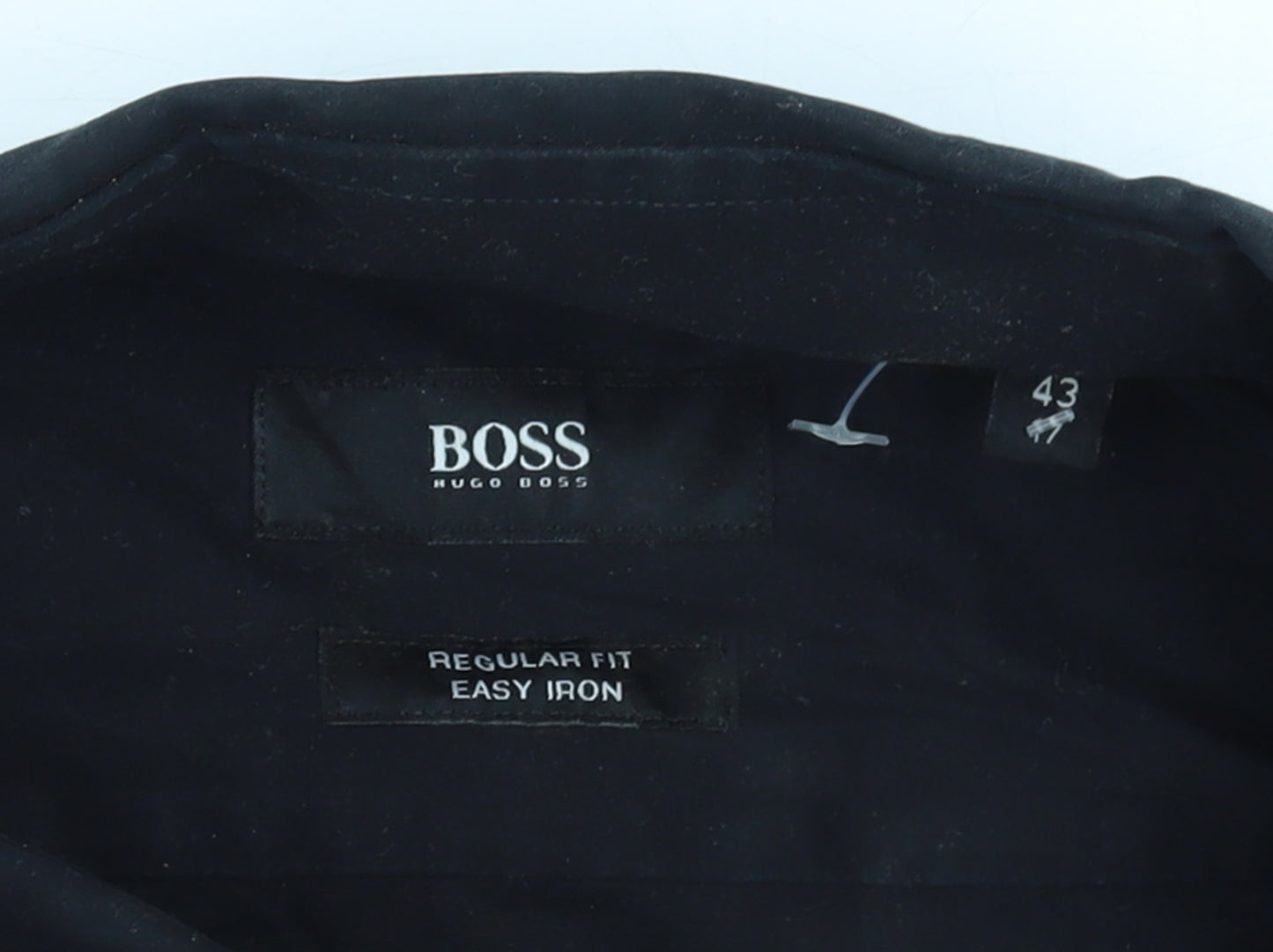 Hugo Boss Men's Black Regular Fit Easy Iron Long Sleeve Shirt 43