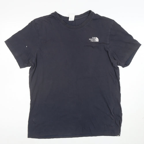 The North Face Men's Navy Cotton Crew Neck Short Sleeve T-Shirt L