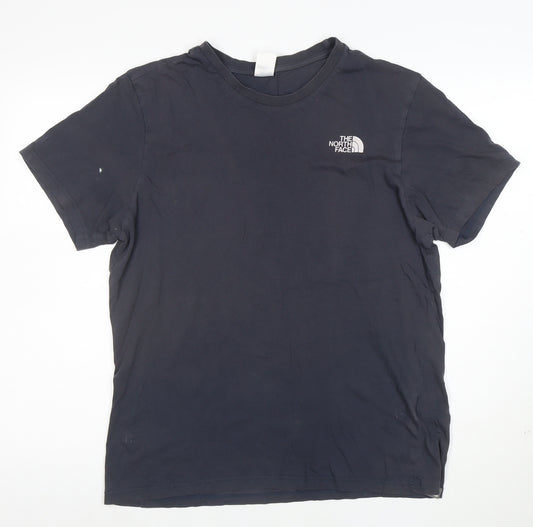 The North Face Men's Navy Cotton Crew Neck Short Sleeve T-Shirt L