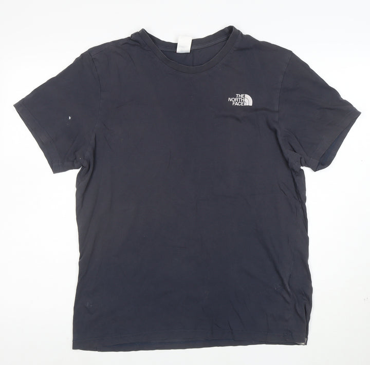 The North Face Men's Navy Cotton Crew Neck Short Sleeve T-Shirt L