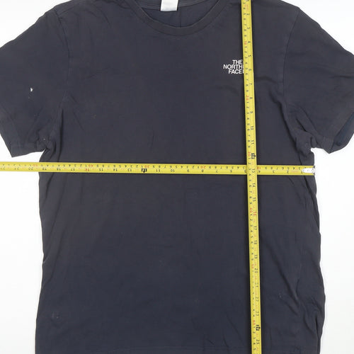 The North Face Men's Navy Cotton Crew Neck Short Sleeve T-Shirt L