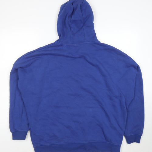 SikSilk Men's Blue Pullover Hoodie Size M Regular Fit Logo Fleece